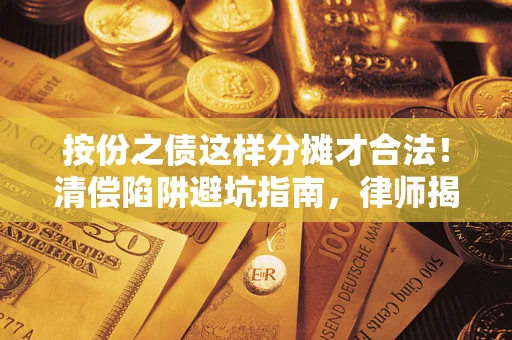 济南按份之债这样分摊才合法！清偿陷阱避坑指南，律师揭秘关键条款